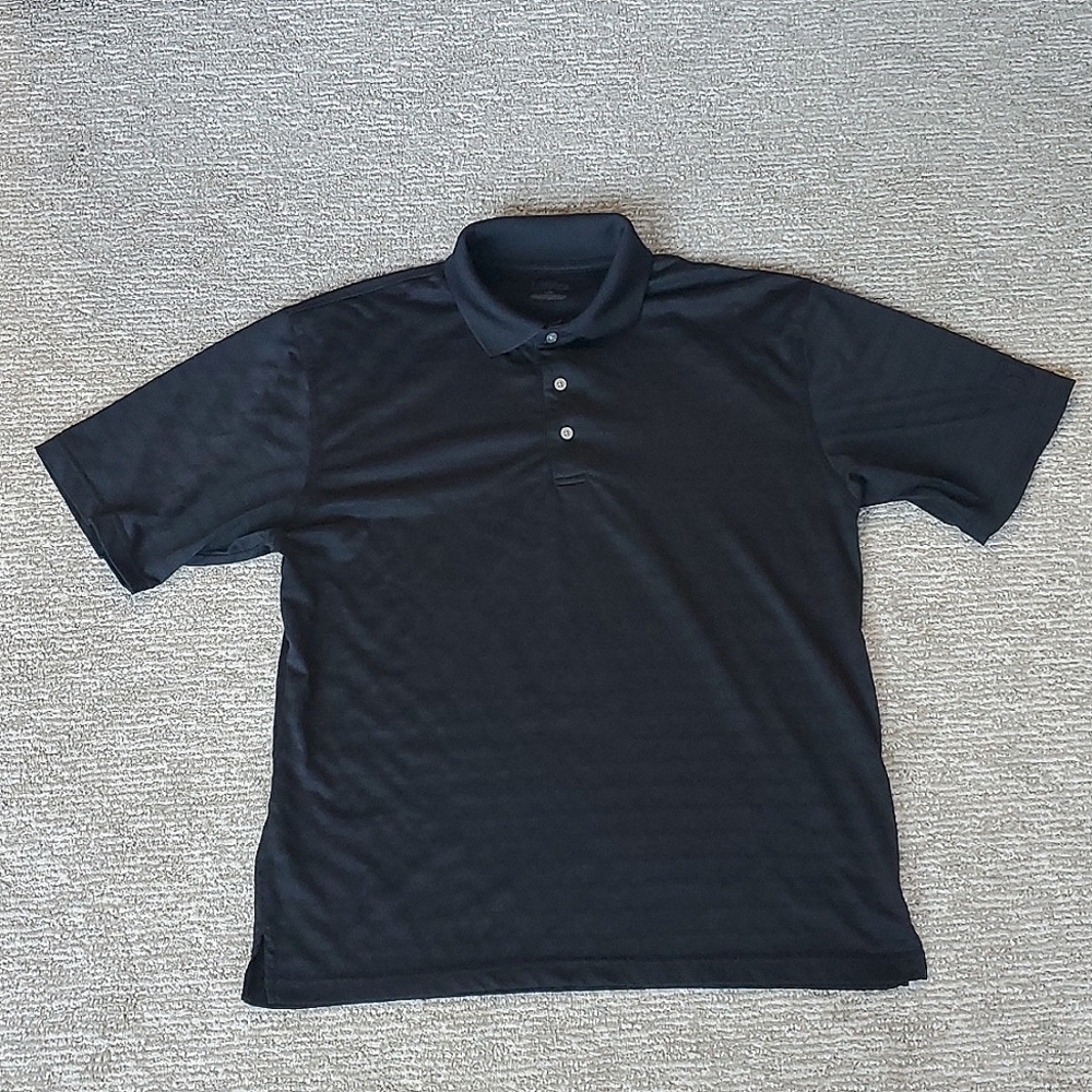 PGA Tour black golf polo Large
